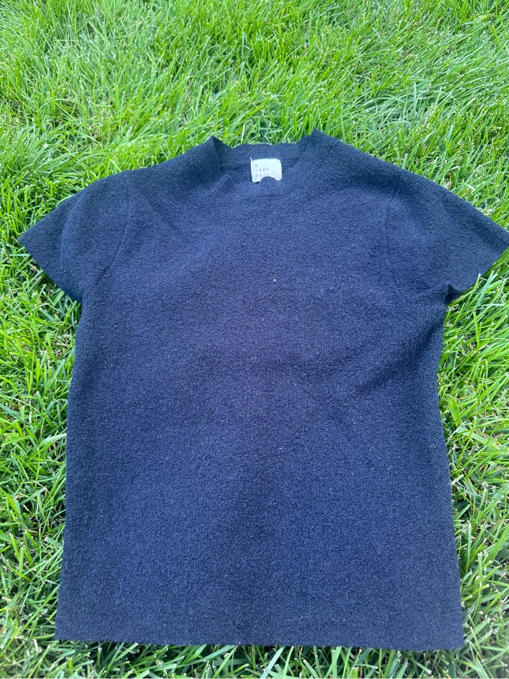 a new day Black Short-Sleeve Sweater Top